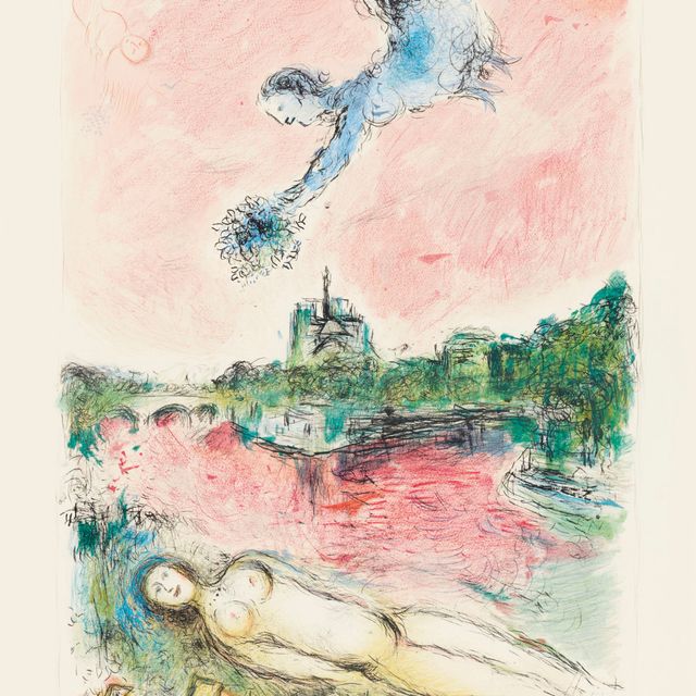 Marc Chagall — Вид на собор Парижской Богоматери