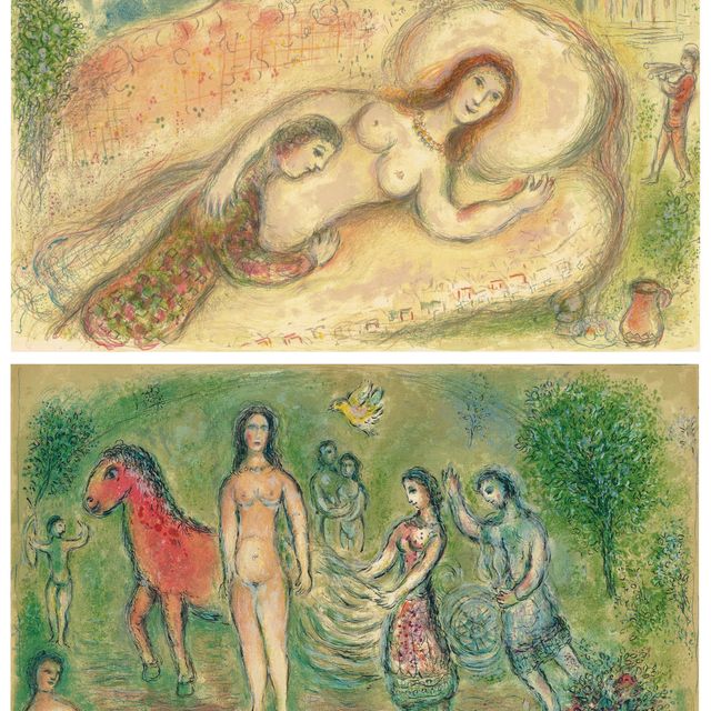 Marc Chagall — Гомер, "Одиссей", редактор Фернан Мурло, Париж, 1974-75 (Т. 749-830; С. 96)