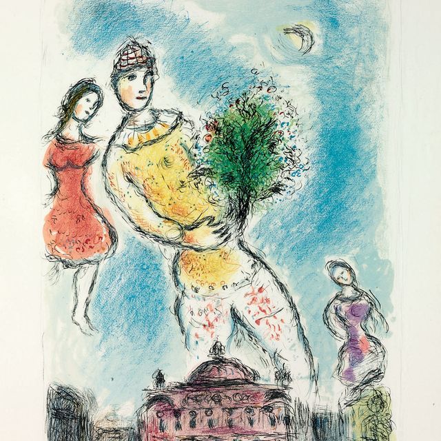 Marc Chagall — Танец на сцене оперы (M. 973)