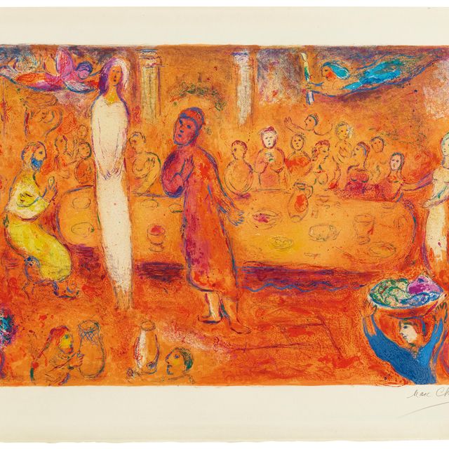 Marc Chagall — Мегаклес наблюдает за праздничным кулоном из коллекции "Дафнис и Хлоя"