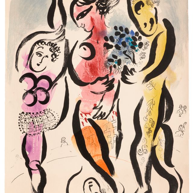 Marc Chagall — Трое акробатов