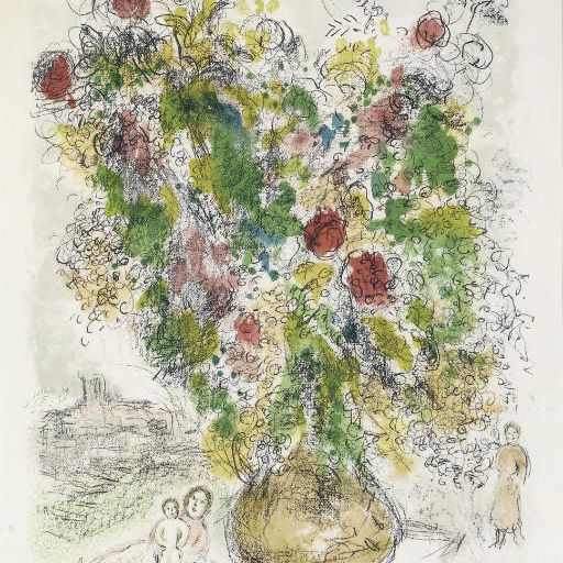 Marc Chagall — Розы и мимоза (M. 733)