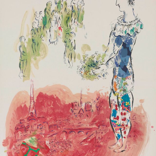 Marc Chagall — Синий клоун в Париже (M. 598)