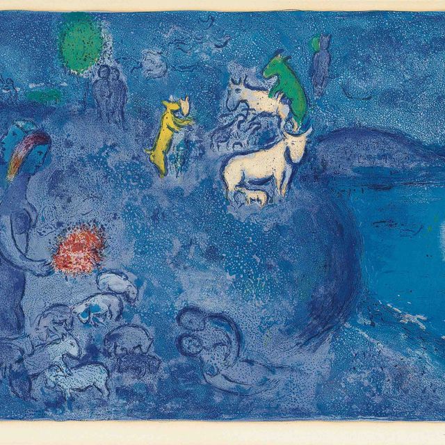 Marc Chagall — "Первые шаги", из книги "Дафнис и Хлоя" (M. 335; ср. Cramer Books, 46)