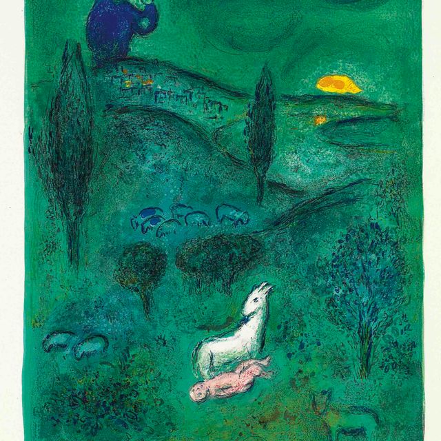Marc Chagall — Рассказ о Дафнисе и Ламоне из "Дафниса и Хлои" (М. 309; см. С. книги 46)