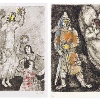 Marc Chagall — Библия : листы 3, 6, 10, 15 и 43 (см. книгу Крамера 30)