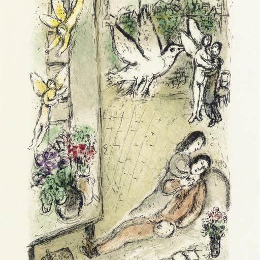 Marc Chagall — Птица в студии (M. 844)