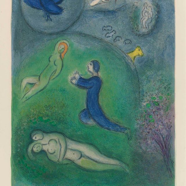 Marc Chagall — Дафнис и Лиценион, от: Дафнис и Хлоя