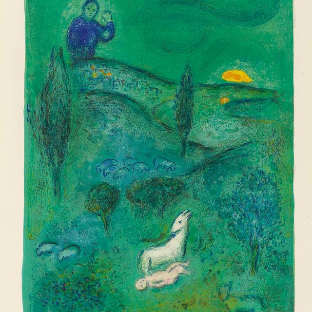 Marc Chagall — Рассказ о Дафнисе с Ламоном, от: Дафнис и Хлоя (Мурло, 309)