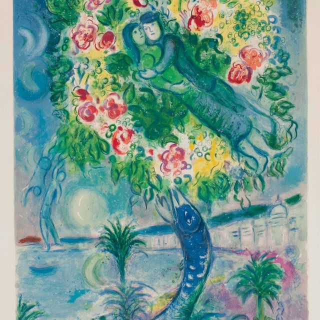Marc Chagall — Супружеская пара и Пуассон, из Ниццы и Лазурного берега (C.S. 34)
