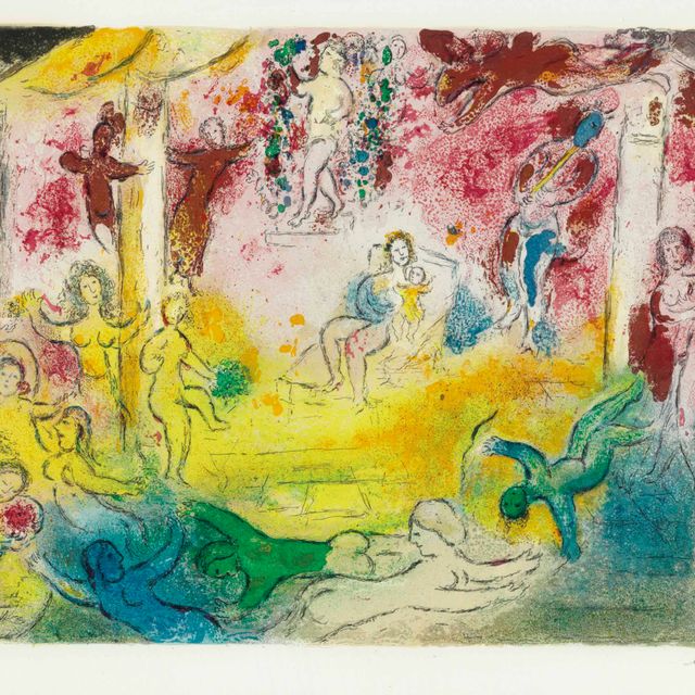 Marc Chagall — Храм и история Бахуса, из "Дафниса и Хлои"