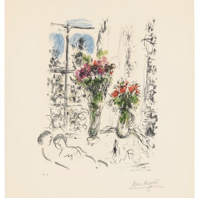 Marc Chagall — Пара букетов из двух частей