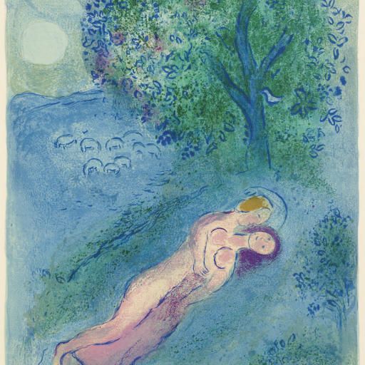 Marc Chagall — Урок Филеты из "Дафниса и Хлои" (М. 323; см. кн. 46)