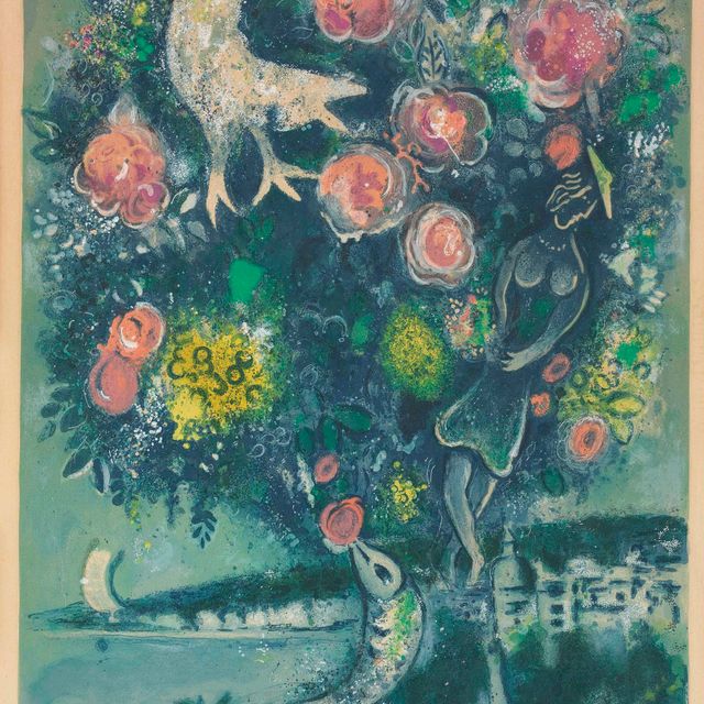 Marc Chagall — Море ангелов с букетом роз (Шарль Сорлье, 30)