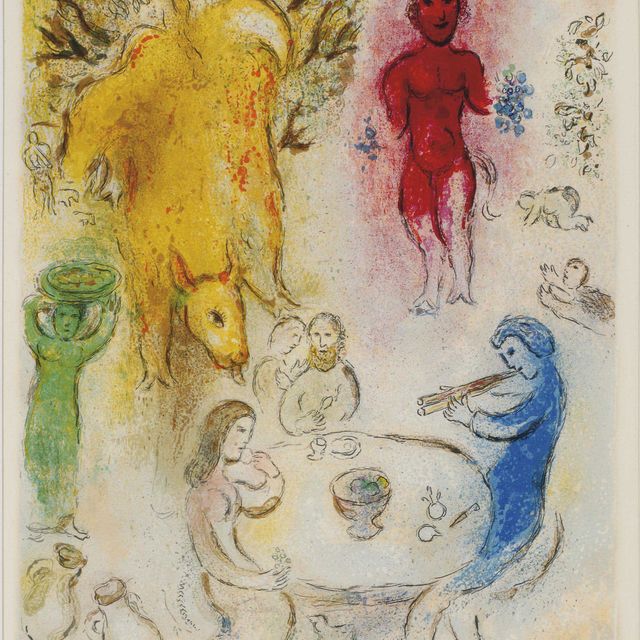 Marc Chagall — "Банкет Пана" из "Дафниса и Хлои" (М. 331; см. С. книги 46)