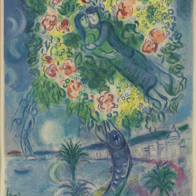 Marc Chagall — Супружеская пара и Пуассон из Ниццы и Лазурного берега (C.S. 34)