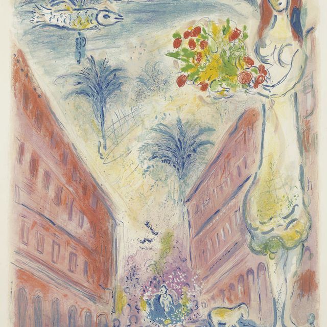 Marc Chagall — Авеню Виктории в Ницце, от Ниццы и Лазурного берега (C.S. 31)