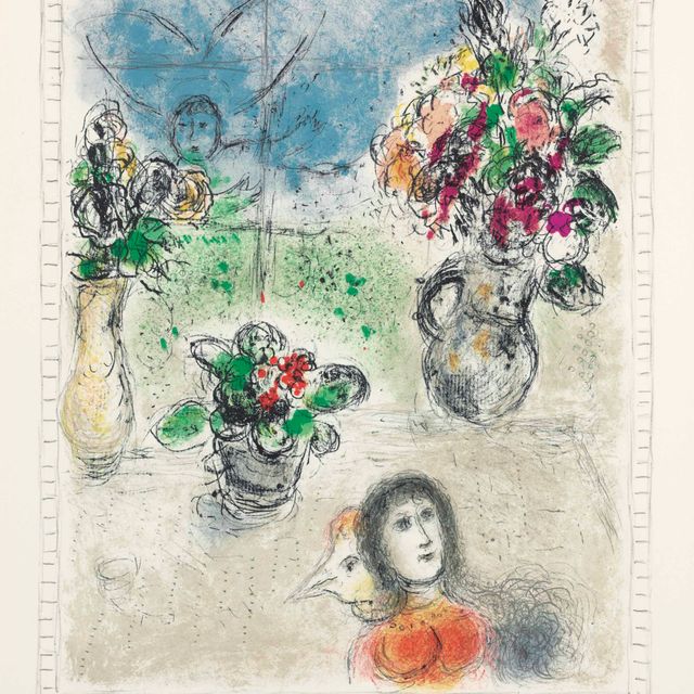 Marc Chagall — Букеты из трех цветов
