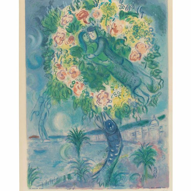 Marc Chagall — Супружеская пара и Пуассон из Ниццы и Лазурного берега