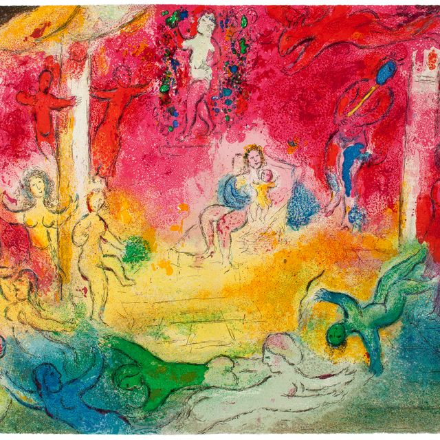 Marc Chagall — Храм и история Бахуса, из "Дафниса и Хлои"