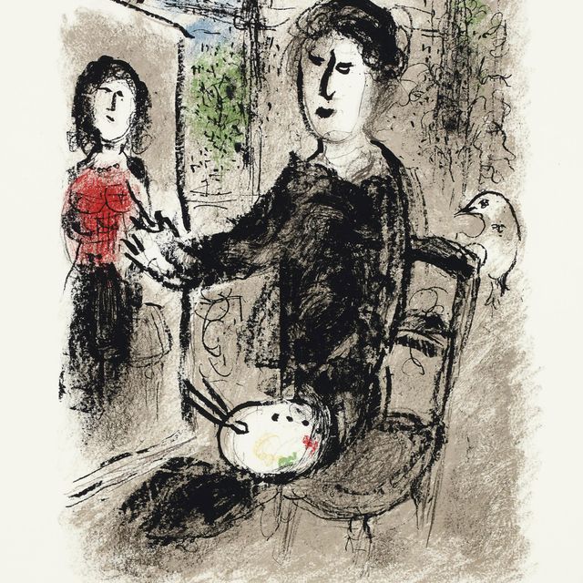 Marc Chagall — Робер Марто, "Ателье Шагала", Фернан Мурло, Париж, 1976 (М. 899-902; С. 101)