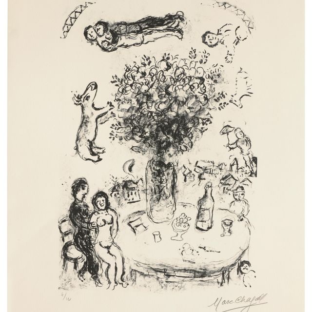 Marc Chagall — Стол для влюбленных