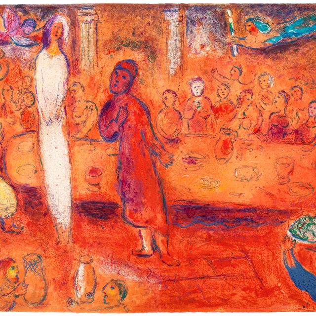 Marc Chagall — Мегаклес наблюдает за праздничным кулоном из коллекции "Дафнис и Хлоя"