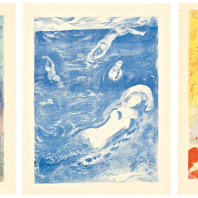 Marc Chagall — Тогда король сказал про себя: "Клянусь Аллахом, я не убью ее, пока не услышу следующую ее историю"..., из четырех сказок "Тысячи и одной ночи".