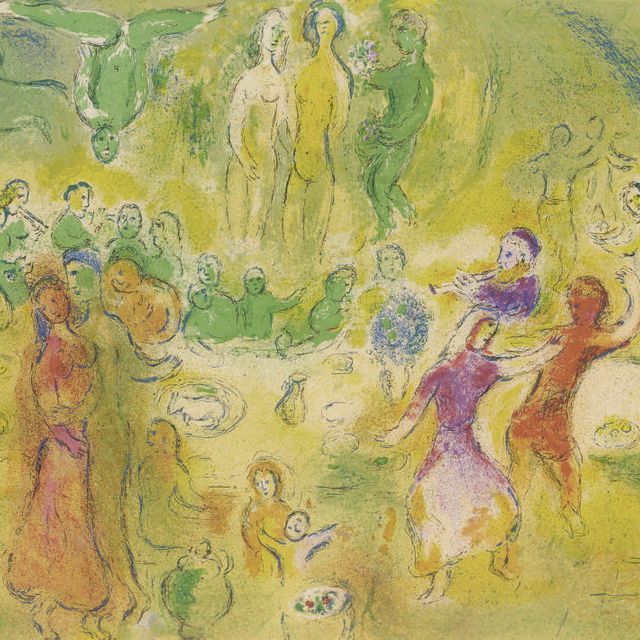 Marc Chagall — Свадебный танец в гроте нимф из оперы "Дафнис и Хлоя" (М. 348; см. кн. 46)