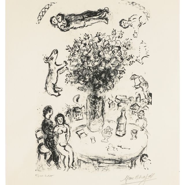 Marc Chagall — Стол для влюбленных