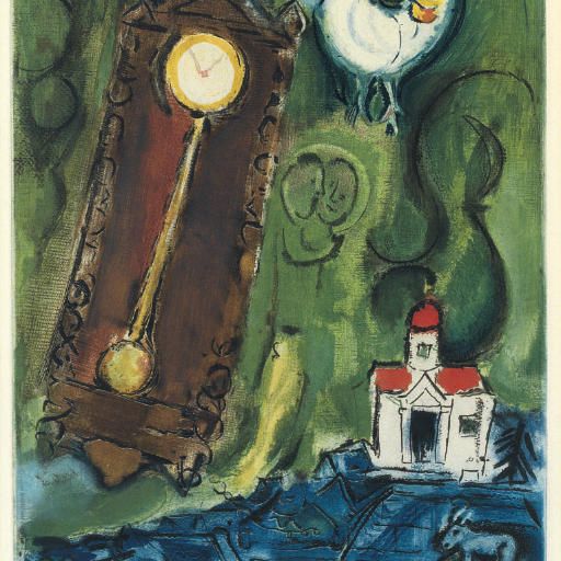Marc Chagall — Петух и часы