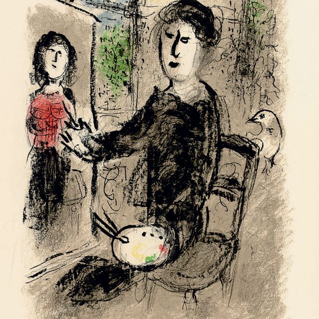 Marc Chagall — Робер Марто, "Ателье Шагала", Фернан Мурло, Париж, 1976 (М. 899-902; С. 101)
