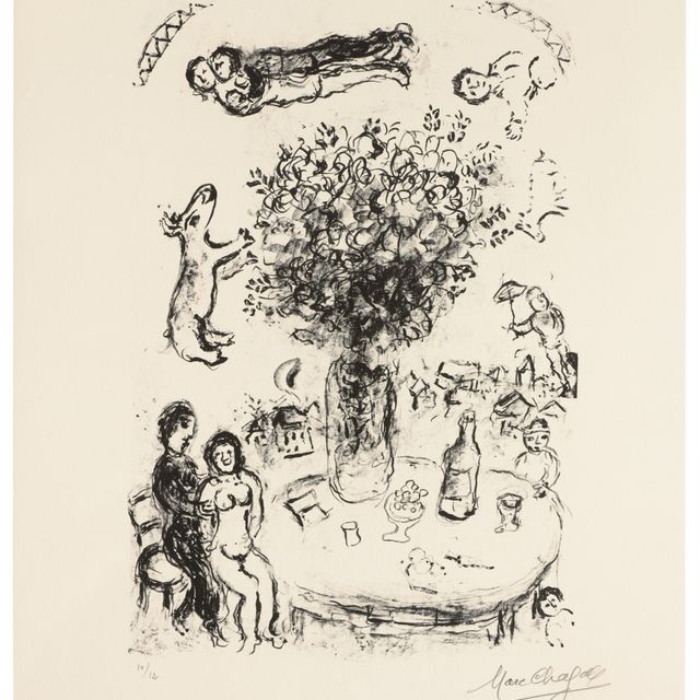 Marc Chagall — Стол для влюбленных