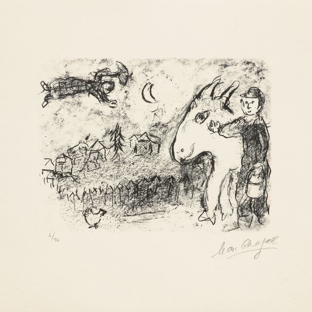 Marc Chagall — Деревня на красном берегу