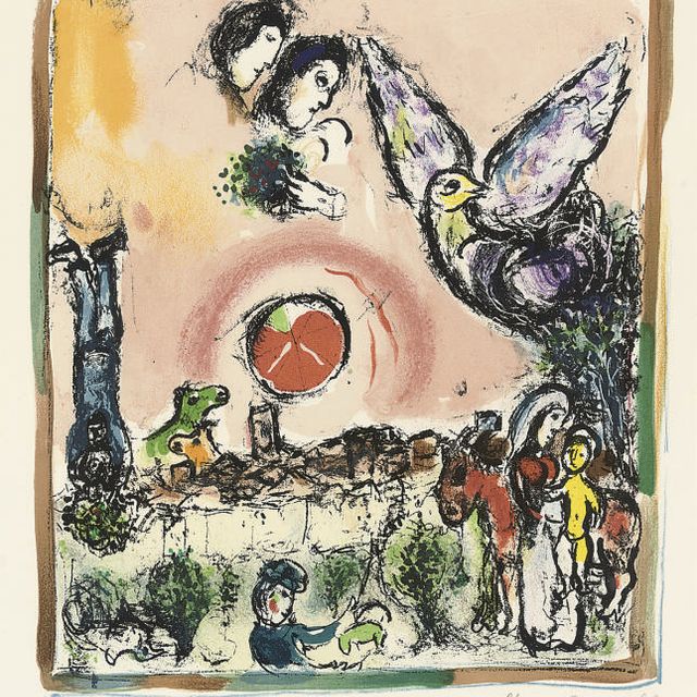 Marc Chagall — Композиция "Чемпион", Париж, декабрь 1965 года (Мурло. 437)