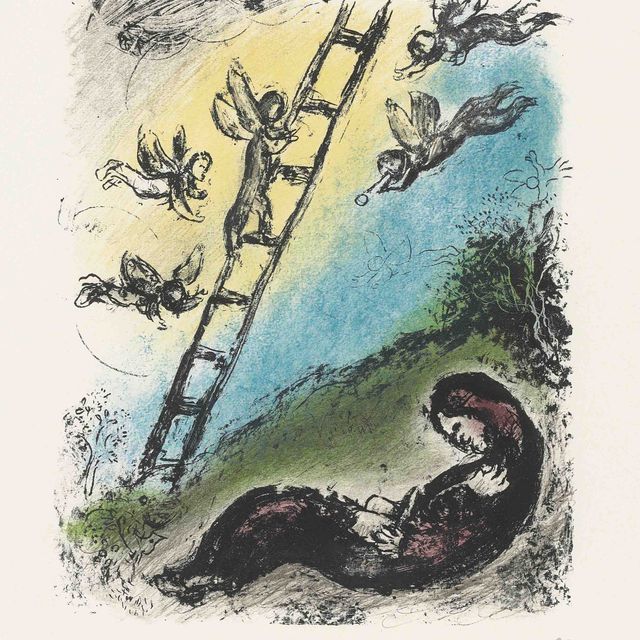 Marc Chagall — Якоб и Ангелы (M. 966)