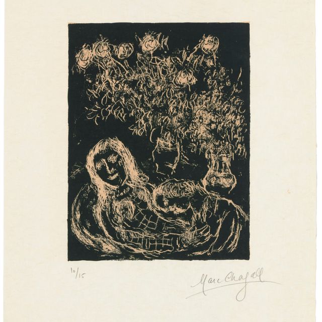 Marc Chagall — Парочка в темном раю