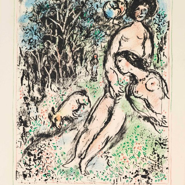 Marc Chagall — Идиллия на полях (Mourlot 680)