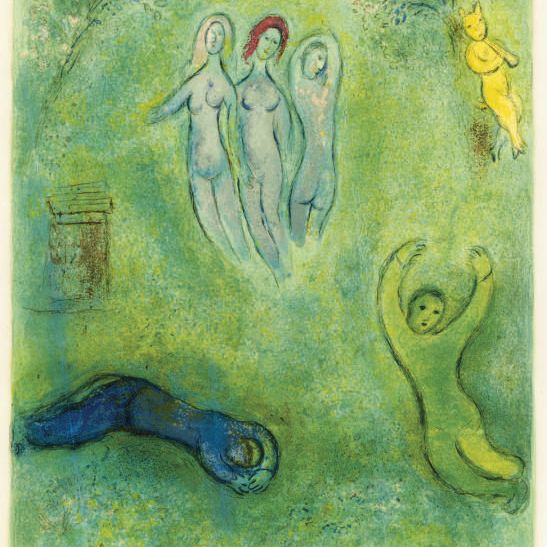 Marc Chagall — "Сын Дафниса и нимф" из "Дафниса и Хлои" (М. 325; см. С. книги 46)