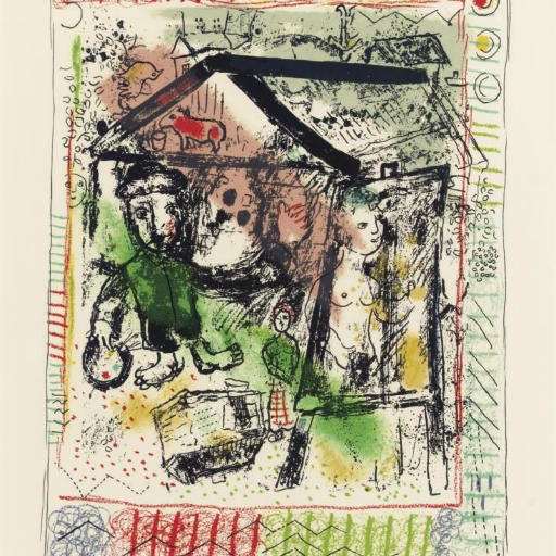 Marc Chagall — Художник в деревне II (М. 604)