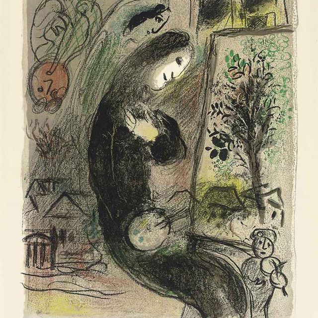Marc Chagall — "Вдохновение", из литографий Шагала, том II (Мурло, 398)