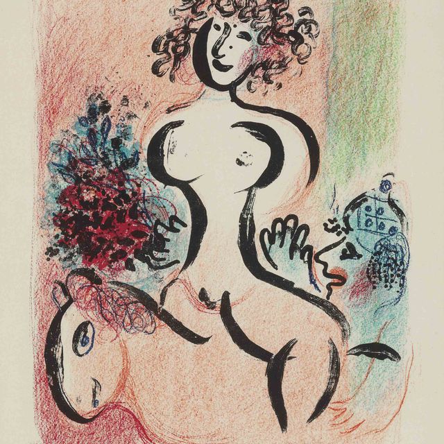 Marc Chagall — Экю с букетом из второго тома литографии Шагала (М. 404; см. с. 56)
