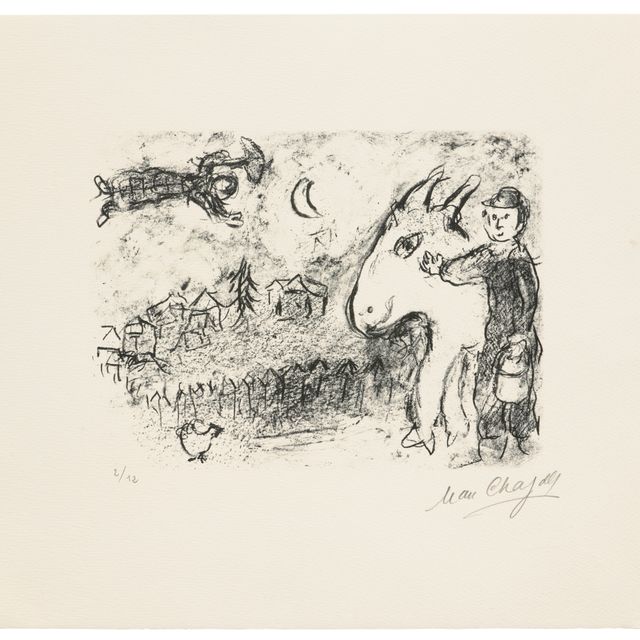 Marc Chagall — Деревня на красном берегу