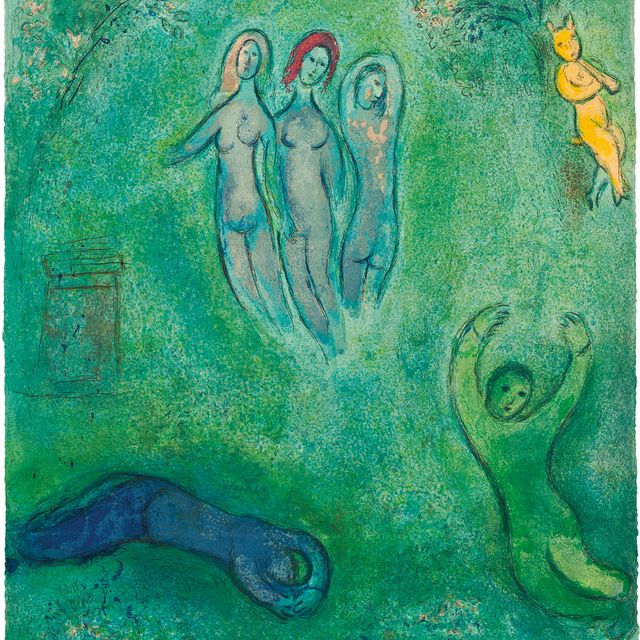 Marc Chagall — Рассказ о Дафнисе и нимфах, от: Дафнис и Хлоя