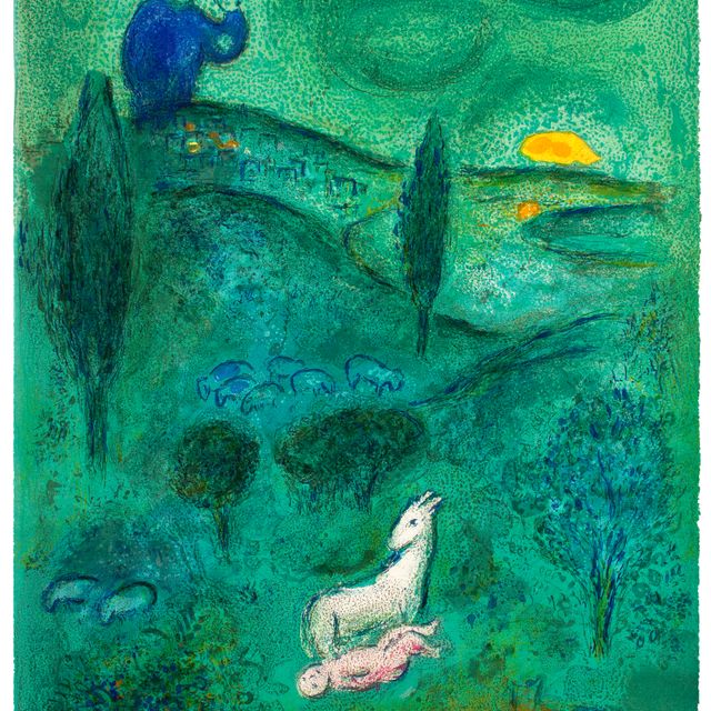 Marc Chagall — Рассказ о Дафнисе с Ламоном из "Дафниса и Хлои"
