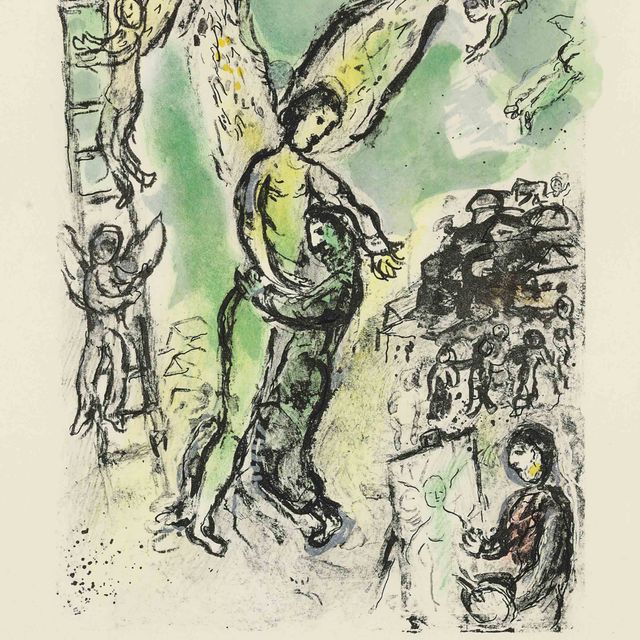 Marc Chagall — Смерть Якоба и Ангела (M. 657)