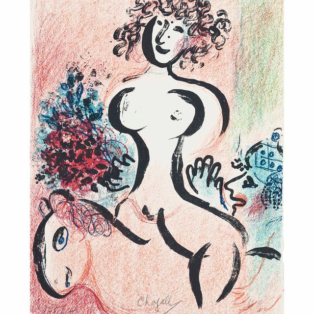 Marc Chagall — Цирковой наездник с букетом