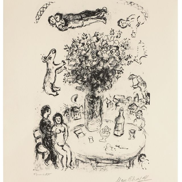 Marc Chagall — Стол для влюбленных