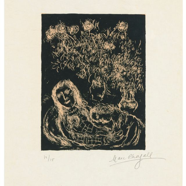 Marc Chagall — Парочка в темном раю