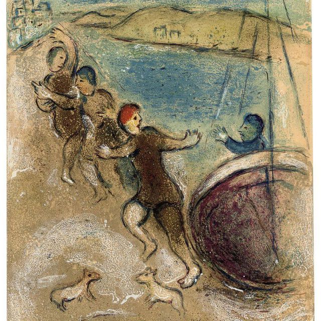 Marc Chagall — "Молодой род Метимнов" из "Дафниса и Хлои" (Мурло, 324; книги Крамера, 46)